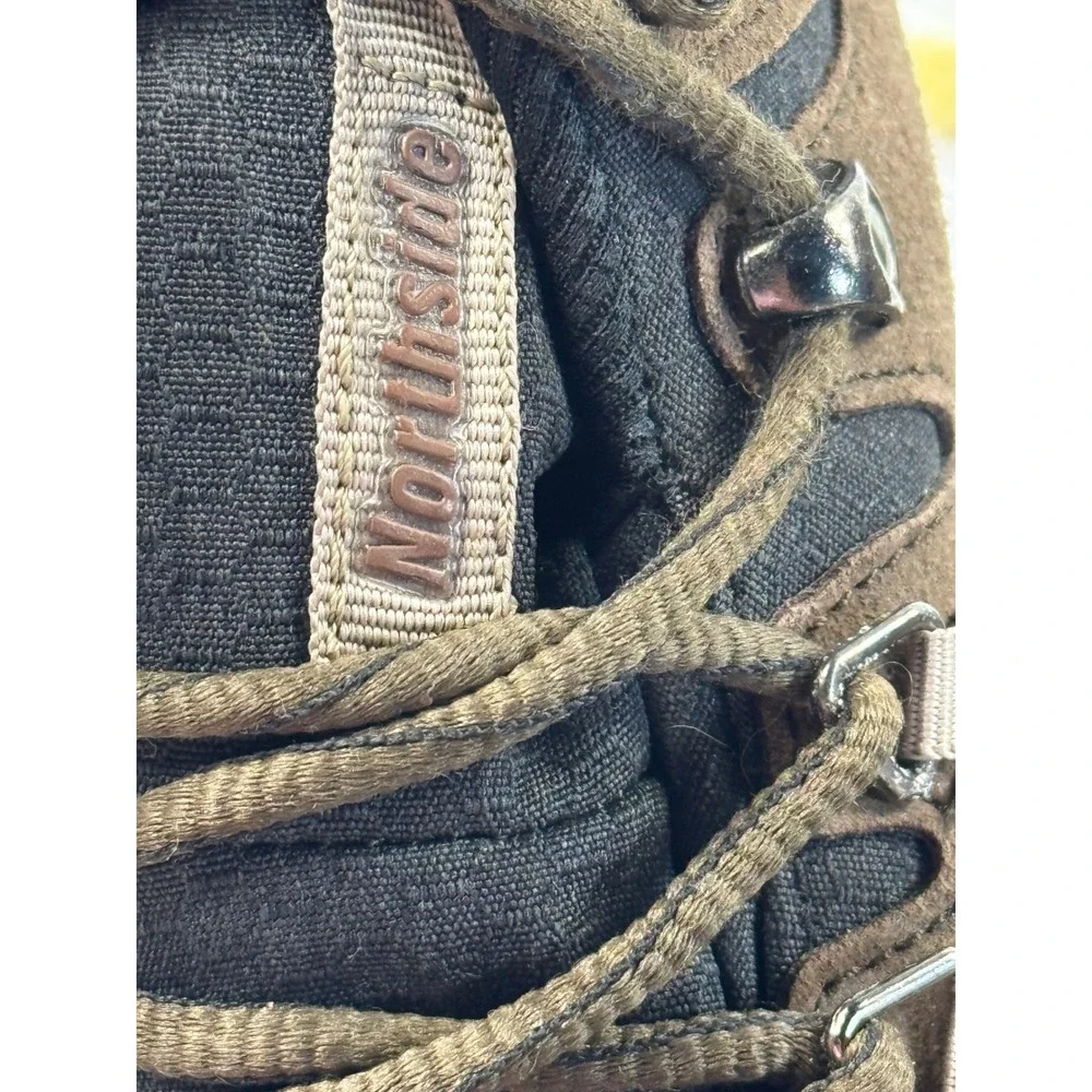 Northside Mens Waterproof Hiking Boots Brown Black Mid Top Trail Shoes Size 11